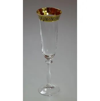 Sklenice BOHEMIA ANGELA VERSO GOLD SKLENICE NA ŠAMPAŇSKÉ 190 ML SADA 6 KS