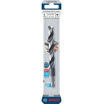 Vrták Bosch Vrták do kovu PRO Metal HSS-G Impact, 9 × 81 × 125 mm Professional (2608577582)