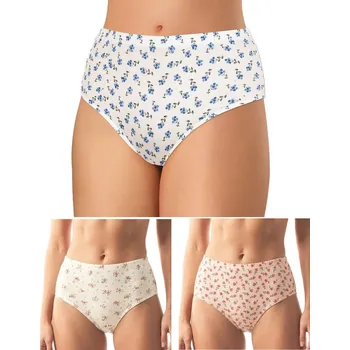 Dámské spodní prádlo Andrie PS 1710 3XL 3ks potisk2 dámské kalhotky