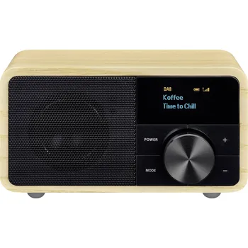 Radiopřijímač Sangean Genuine Mini DDR-7 A500429 stolní rádio, DAB plus , FM, AUX, Bluetooth, dřevo