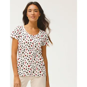 Tričko se zvířecím vzorem režná/khaki 50