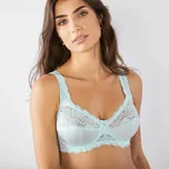 Sada 2 podprsenek Avila zn. Confidence Lingerie® ze saténového úpletu s krajkou, s kosticemi břidlicová+bl.modrá 85B