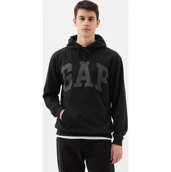 Pánská mikina Mikina GAP Logo Pullover Hoodie True Black S