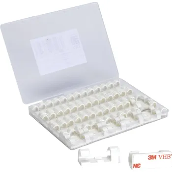 Stahovací páska TRU COMPONENTS T24CA078 držák kabelu samolepicí TC-12888584 Průměr kabelového svazku (rozsah) 5 do 9 mm bílá 50 ks