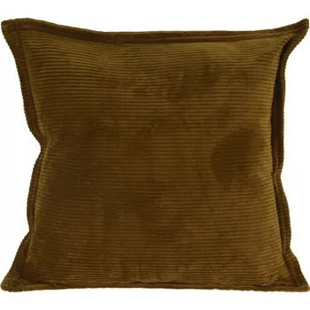 Dekorativní polštářek Dekorační polštář Manšestr, 45x45cm, zelenohnědá