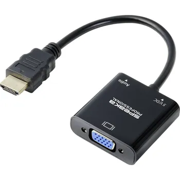 Audio kabel SpeaKa Professional SP-10352148 HDMI / VGA adaptér [1x HDMI® - 1x VGA] černá 0.15 m