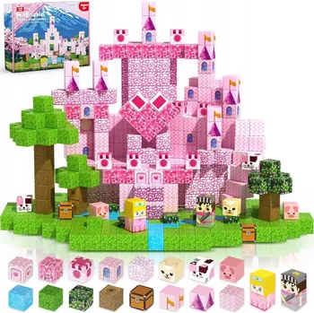 ostatní stavebnice MAGNETICKÉ KOSTKY, STAVEBNICE JAKO DÁREK PRO DĚTI, 100 KOSTEK PRO HOLKY OD 4 LET