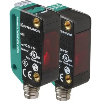 Příslušenství k měřicímu přístroji Pepperl plus Fuchs OBE12M-R100-S2EP-IO-V31 jednocestná světelná závora, OBE12M-R100-S2EP-IO-V31, přijímač, vysílač, spínání za světla, spínání za tmy, trimr, 10 -