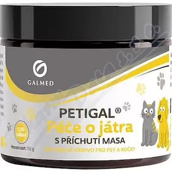 PETIGAL Péče o játra s příchutí masa tbl.100