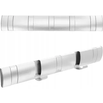 Věšák HACZYKI SKŁADANE NA ZAVĚŠENÍ OBLEČENÍ HLINÍKOVÉ 40X6 CM 5 HÁČKŮ