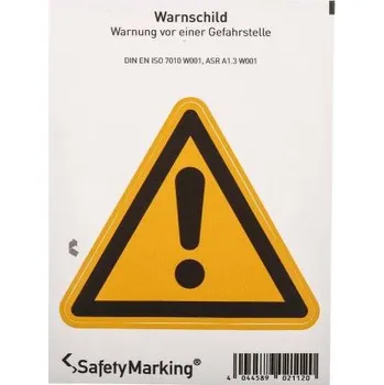 Tabulka nebezpečí a varování, PVC, Černá/žlutá Obecné nebezpečí Štítek