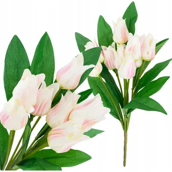 umělá květina VELKÁ KYTICE TULIPÁN X9 UMĚLÉ KVĚTY TULIPÁNY V KYTICE RŮŽOVÉ