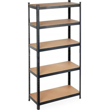 Dílenský regál Kovový regál do skladu Relaxdays 180 x 90 x 40 cm, nosnost 175 kg na polici, 9D3