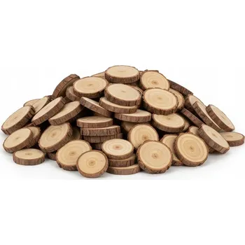 Dřevěná hračka PLASTRY DREWNA KRĄŻKI Z DRZEWA DREWNIANE DŘEVĚNÉ PLÁTKY, KOLEČKA ZE DŘEVA - DŘEVĚNÉ DEKORACE, POČÍTADLA