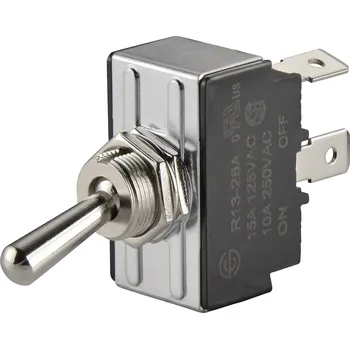 vypínač TRU COMPONENTS 1587828 TC-R13-28D-01 páčkový spínač 250 V/AC 10 A 1x zap/vyp/zap s aretací/0/s aretací 1 ks