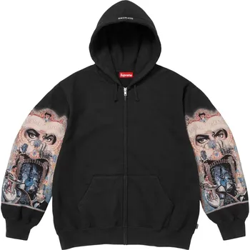 Pánské oblečení Supreme Michael Jackson Dangerous Zip Up Hooded Sweatshirt Black Velikost: M