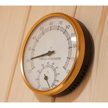 Teploměr a Vlhkoměr do Sauny Zlatý Rámeček Premium Gold