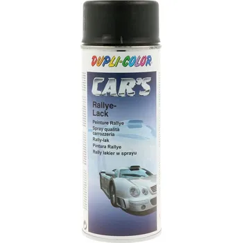 Barva ve spreji DUPLI-COLOR CARS ČERNÝ POLOMATNÝ LAK ve spreji 400ML
