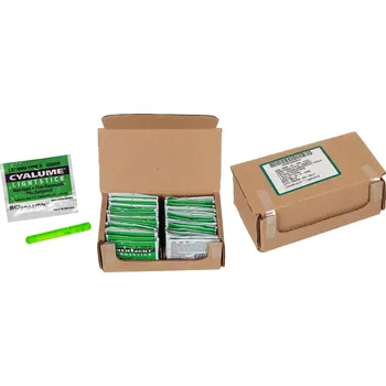 Svítilna CYALUME Chemické světlo zelené balení 50ks Cyalume® ChemLight™ LightStick&nbsp;Green Mini Size 1,5″ (3.75 cm) US originál