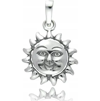 Přívěsek Talisman Amulet Slunce Stříbro 925 Řemínek