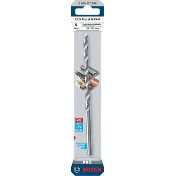 Vrták Bosch Vrták do kovu PRO Metal HSS-G, 5 × 87 × 132 mm Professional (2608577688)