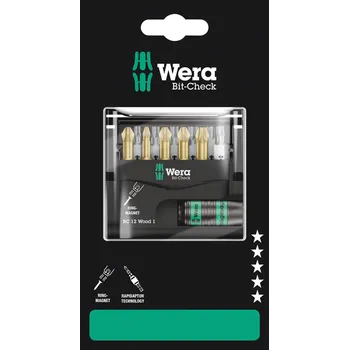 Bit Wera Bit-Check 12 Wood 1 SB 05136390001 sada bitů, 1/4 (6,3 mm), 1/4