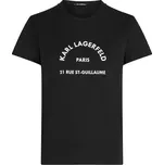 Karl Lagerfeld Tričko Rue St-Guillaume černá / bílá