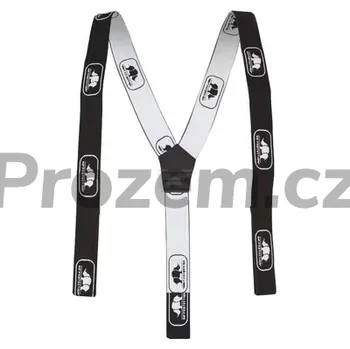 Kšandy Šle pro kalhoty s poutky, bílá/černá