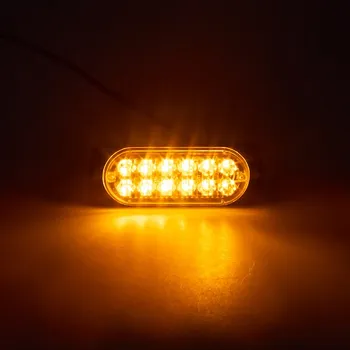 Auto elektroinstalace SLIM výstražné LED světlo vnější, oranžové, 12 - 24V,12 x 1W, KF012K