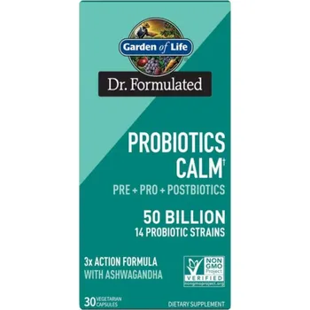 Garden of Life Dr. Formulated Probiotics Calm 50 miliard, 30 kapslí S extraktem z Ashwagandhy, doplněk stravy