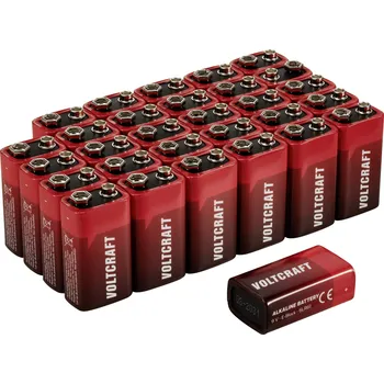 Článková baterie VOLTCRAFT VC-16107990 baterie 9 V alkalicko-manganová 550 mAh 9 V 30 ks