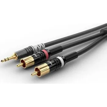 Audio kabel Sommer Cable HBP-3SC2-0600 audio kabel [1x jack zástrčka 3,5 mm - 2x cinch zástrčka] 6.00 m černá