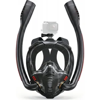 Potápěčská maska Potápěčské Brýle Be-active celoobličejová s trubičkou černá S/M