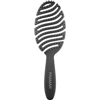 kartáč na vlasy Framar Flex Brush Black flexibilní kartáč na vlasy