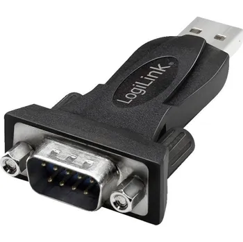 LogiLink sériový adaptér [1x USB 2.0 zástrčka A - 1x RS232 zástrčka ] černá