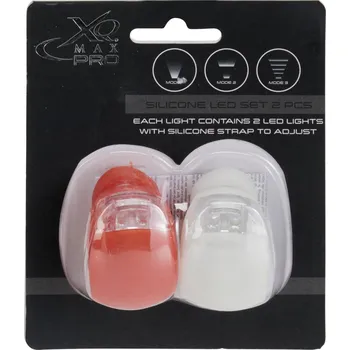 světlo LED silikon., 3 sv.režimy, ČRV+BÍ (2ks)
