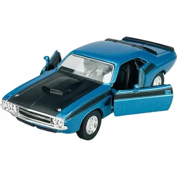 autíčko WELLY 1970 DODGE CHALLENGER T/A MODRÝ 1:34 NOVÝ KOVOVÝ MODEL 43663