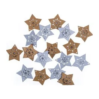 Set školních potřeb Kryształy z drewna samoprzylepne gwiazdki 16szt