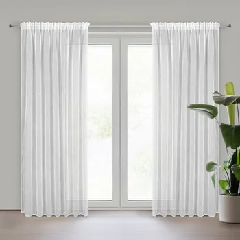 Záclona ZÁCLONA NA PÁSCE ELIA 140X270 CM BÍLÁ