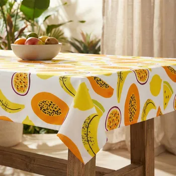 ubrus TOGNANA Pinacolada Papaya 140 x 240 cm - stolní ubrus odolný proti skvrnám z polyesteru