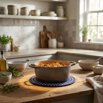 Podložka pod hrnec Silikonová podložka pod hrnec Ceramika Bolesławiec dek. 42