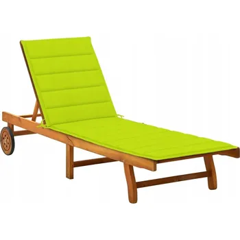 Zahradní lehátko VidaXL Zelené dřevěné Lehátko