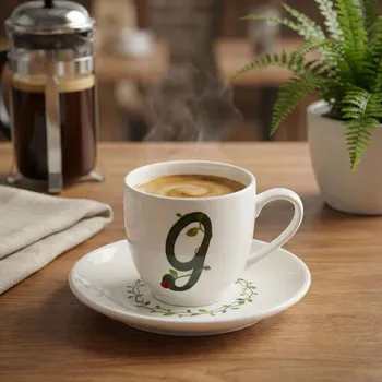 LA PORCELLANA BIANCA Solotua G 90 ml - porcelánový espresso šálek se podšálkem