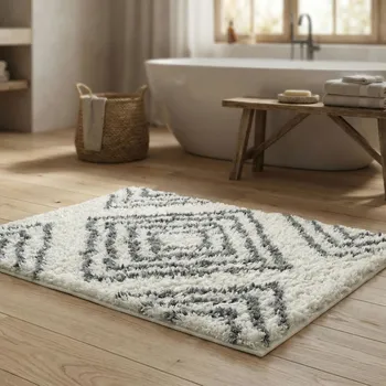 Koupelnová předložka Bavlněný koupelnový kobereček KLEINE WOLKE Boho 65 x 55 cm
