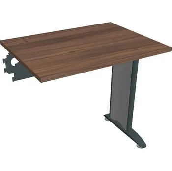 Psací stůl Stůl prac řetěz rovný - FE 800 R - OŘECH , ČERNÁ Ral 9005