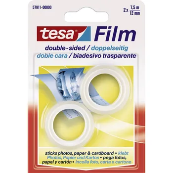 Izolační páska tesa 57911-00000-01 oboustranná lepicí páska TESAFILM® transparentní (d x š) 7.5 m x 12 mm 2 ks