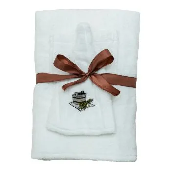 Set do sauny dámský, bílý