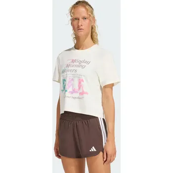 ADIDAS TRIČKO MOVERS LESMILLS S POTISKEM BÍLÁ