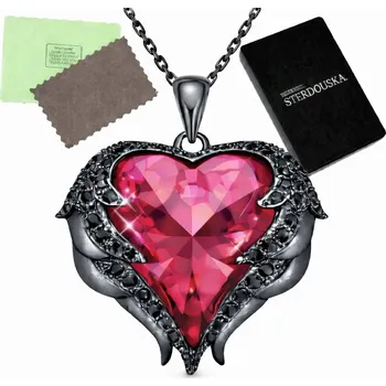 Náhrdelník STŘÍBRNÝ NÁHRDELNÍK 925 SRDCE ANDĚLA