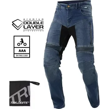 Moto kalhoty Kalhoty na moto Trilobite Parado doublelayer Aaa skinny fit blue level 2 (prodloužené) - 42 / modrá
